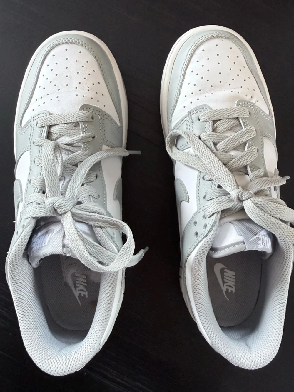 Nike Dunk Low Grey White Youth Size 5Y EUC Barely Worn - Picture 7 of 9